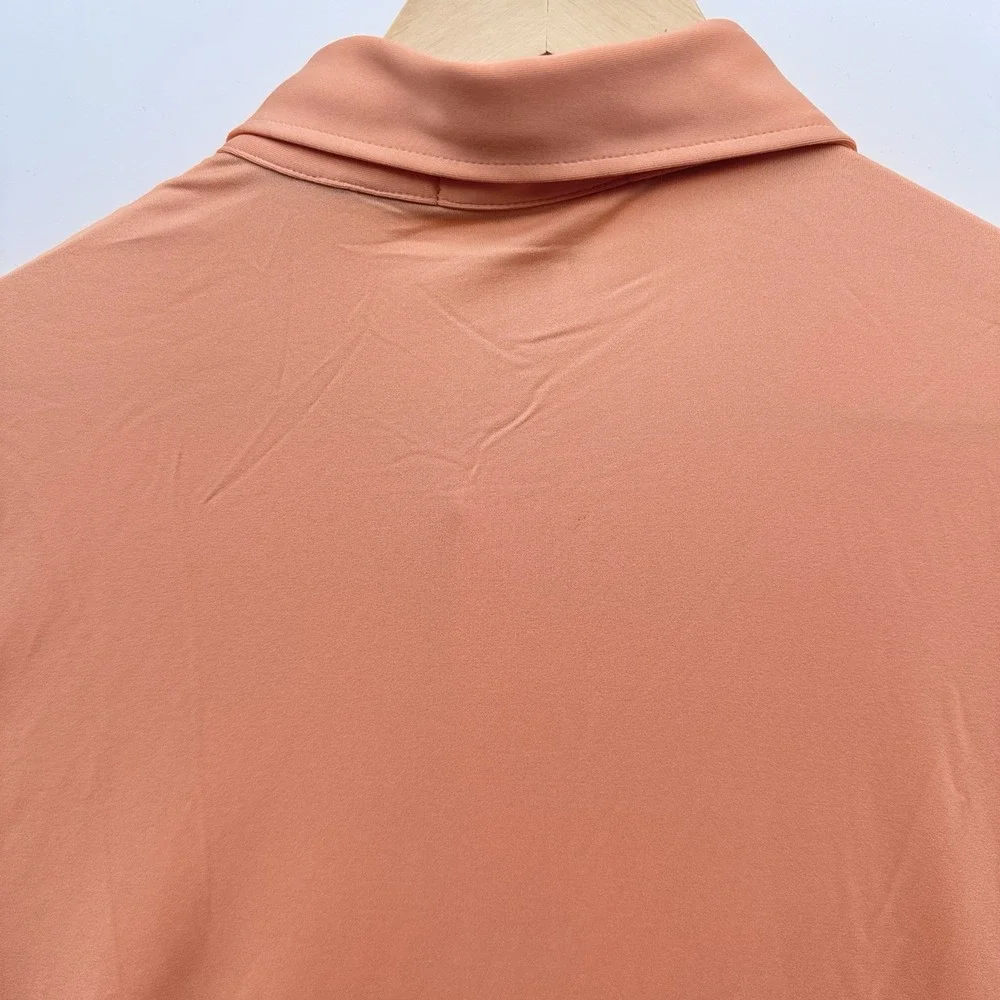 RLX Ralph Lauren Gold Concept 1 Red Mens XL Solid Golf Shirt Lightweight